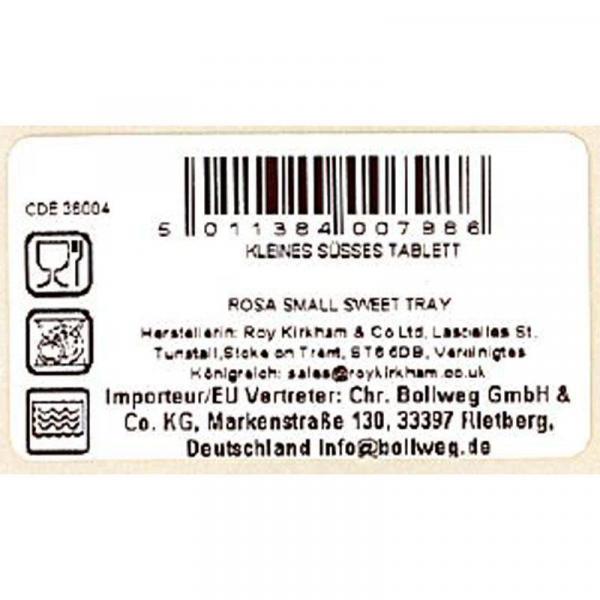 Platte oval Redoute Rose Roy Kirkham 26x15cm